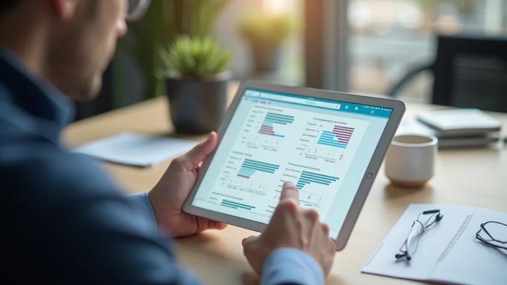 Person reviewing a page structure on a screen